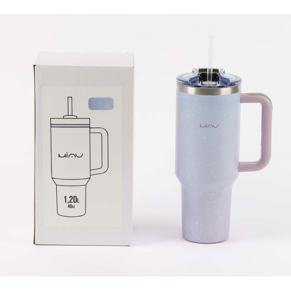 Putna šolja 1200ml od nerđajućeg čelika MIAU COLORFUL 