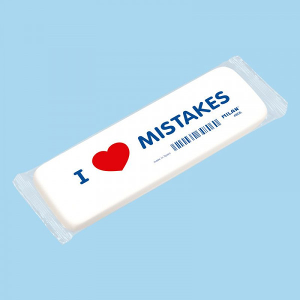 6 gumica za brisanje MILAN - I LOVE MISTAKES 