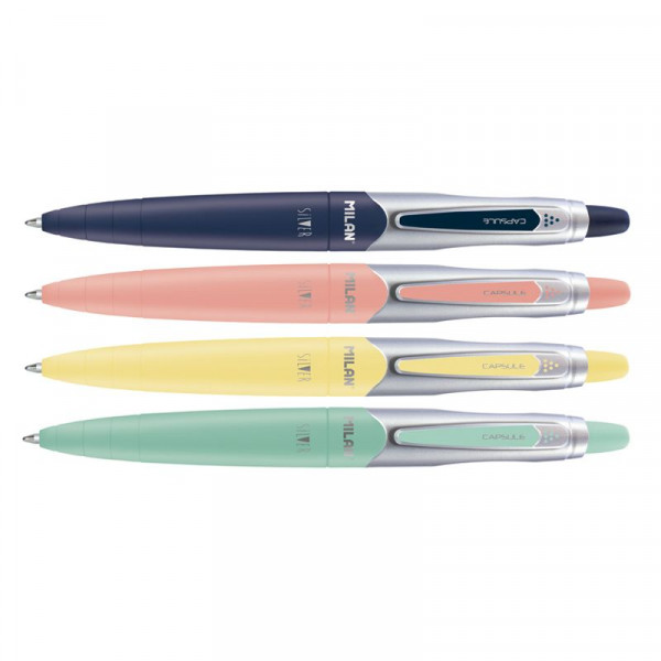 Hemijska olovka ball pen plavo mastilo MILAN - BLUE SILVER (Više vrsta) 