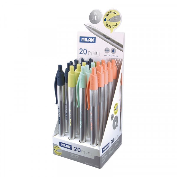 Hemijska olovka ball pen plavo mastilo MILAN - SILVER (Više vrsta) 
