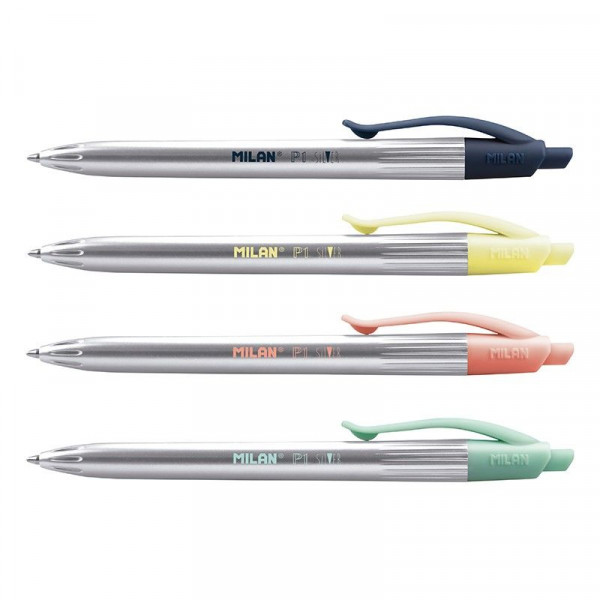 Hemijska olovka ball pen plavo mastilo MILAN - SILVER (Više vrsta) 