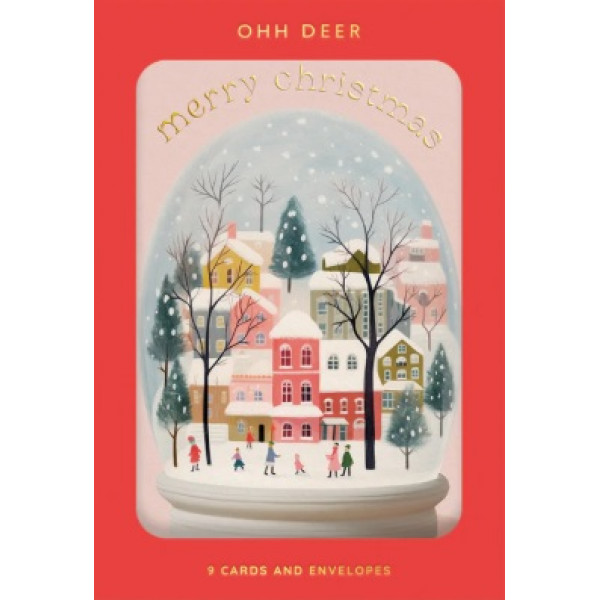 Set devet novogodišnjih i božićnih čestitki SNOWGLOBE 