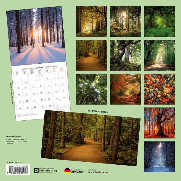 Zidni kalendar 2026 FOREST NATURE 