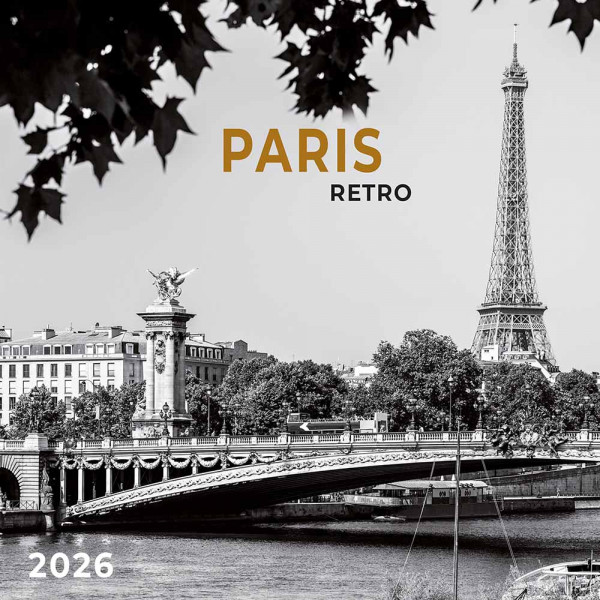 Zidni kalendar 2026 PARIS RETRO 