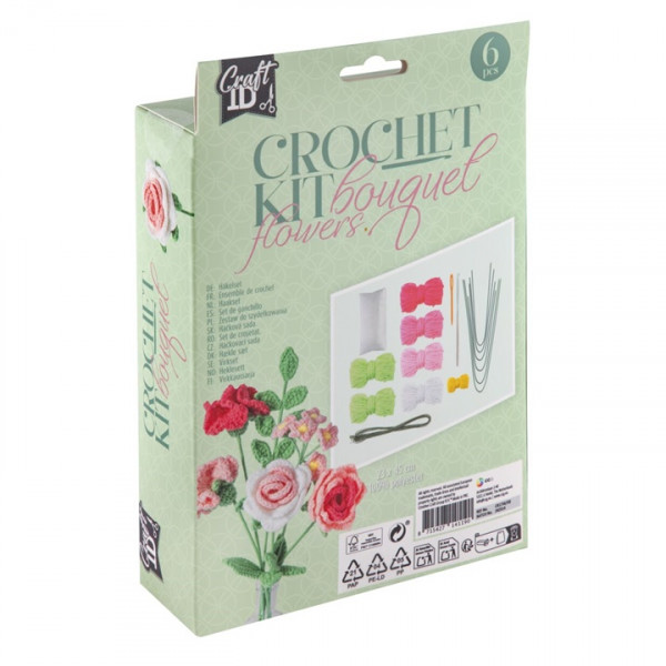 Kreativni set za heklanje BUKET- PINK 