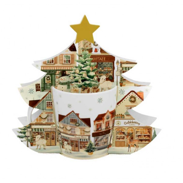 Porcelanska šolja 400ml NOVA GODINA Grad 