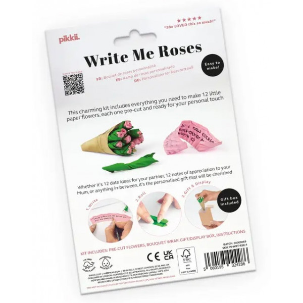 Origami set WRITE ME ROSES 