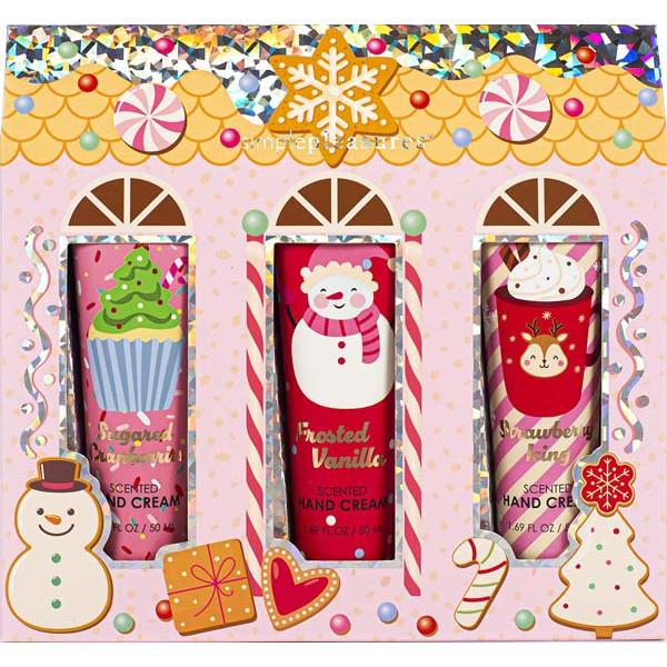 Novogodišnji set tri kreme za ruke SWEETS 