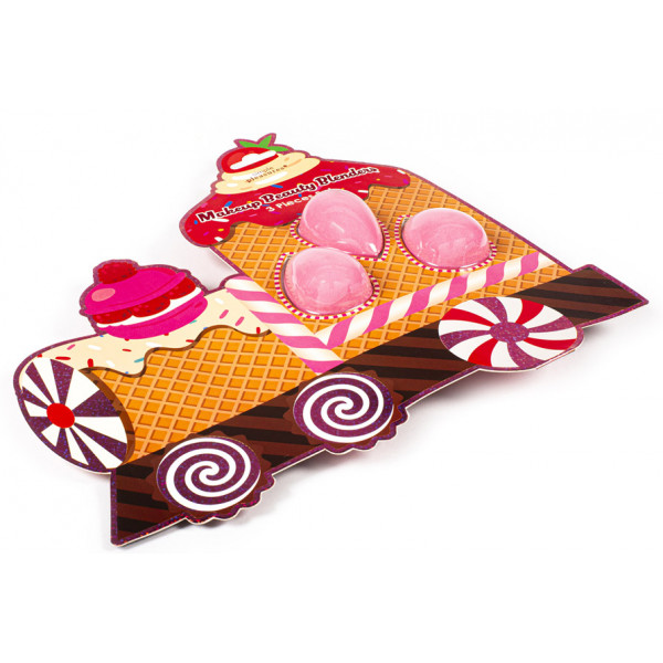 Novogodišnji set tri sunđera za šminku VOZ 