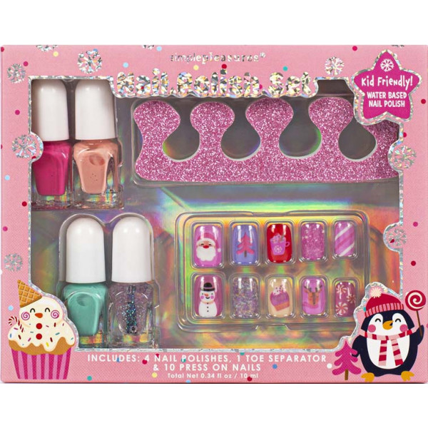 Novogodišnji set četiri laka za nokte + separator 