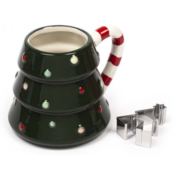 Novogodišnja šolja i kalup JELKA 