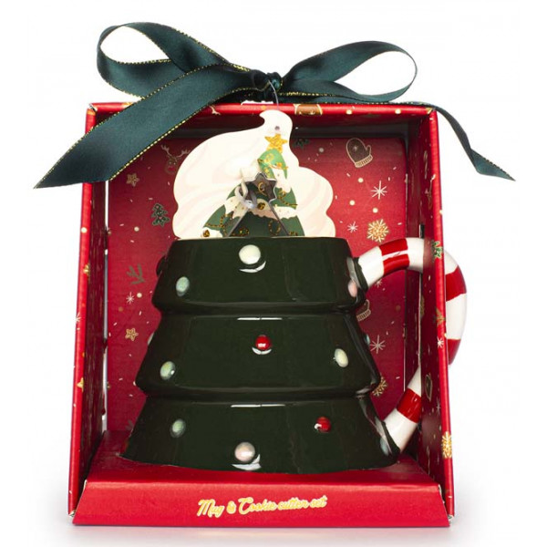 Novogodišnja šolja i kalup JELKA 