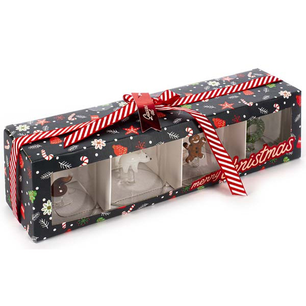 Set četiri novogodišnje čaše SREĆAN BOŽIĆ 