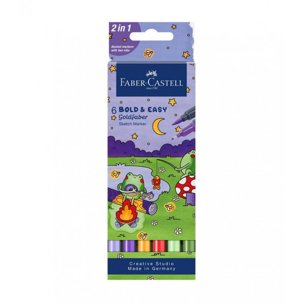 Flomaster 1/6 FABER CASTEL - Etui Bold Easy 