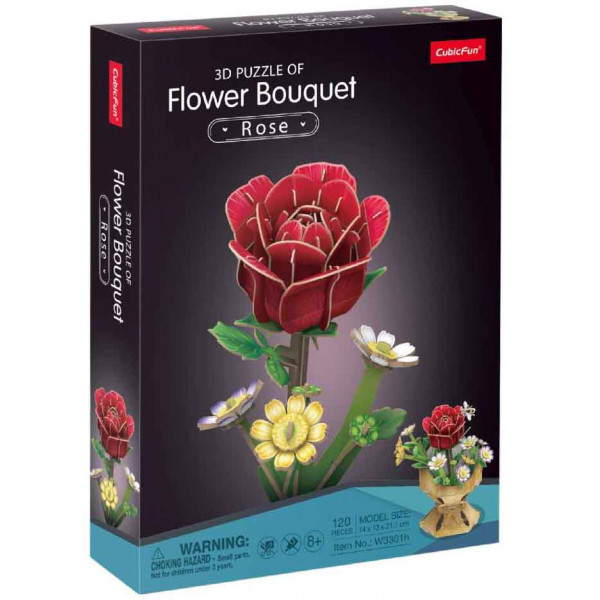 CubicFun 3D puzzle FLOWER BOUQUET - ROSE 120 kom 