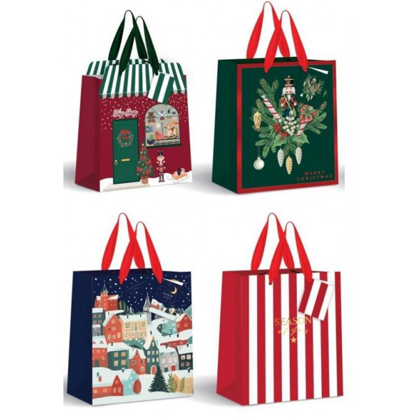 Novogodišnja ukrasna kesa CHRISTMAS 18X23X10cm 