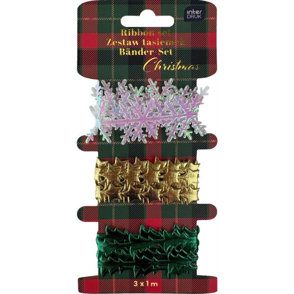 Novgodišnji set tri ukrasne trake 3x1m 