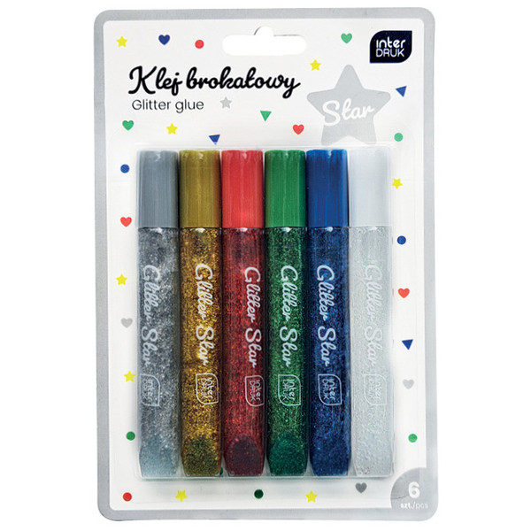 Set šest lepkova sa šljokicama STAR 