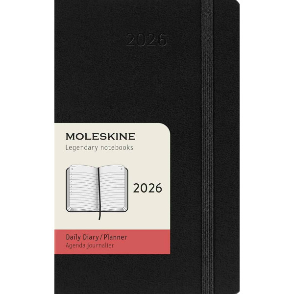 Planer MOLESKINE 2026 TP crni džepni 