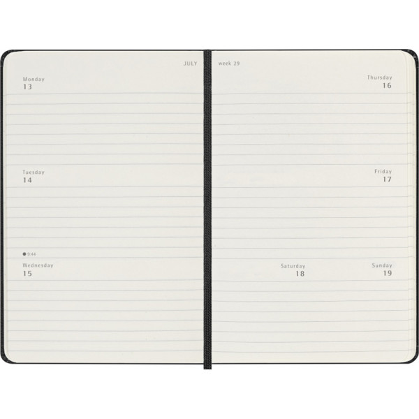 MOLESKINE Nedeljni planer TP CRNI 9 x 14 cm 