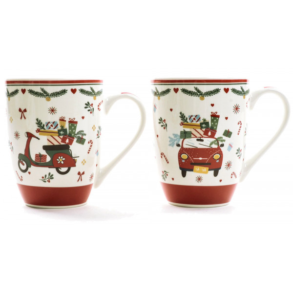 Keramička šolja 340ml NOVA GODINA - AUTO/VESPA (Više vrsta) 