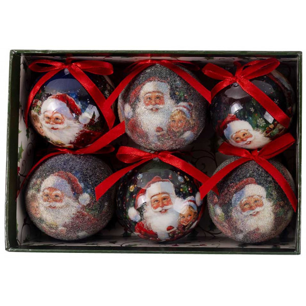 Novogodišnji ukrasi 1/6 DEDA MRAZ 6cm 