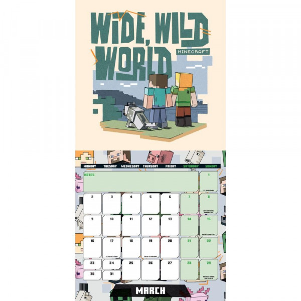 Kalendar 2026 MINECRAFT 