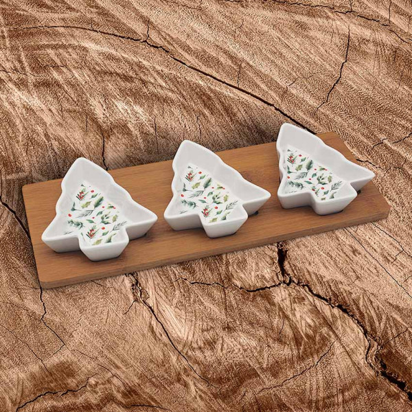 Činije sa poslužavnikom NOVA GODINA - JELKA 