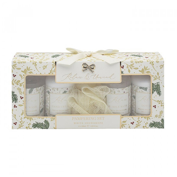 Kozmetički poklon set MADELAINE Visibaba (tečni sapun, losion za telo, kupka, krema za ruke) 