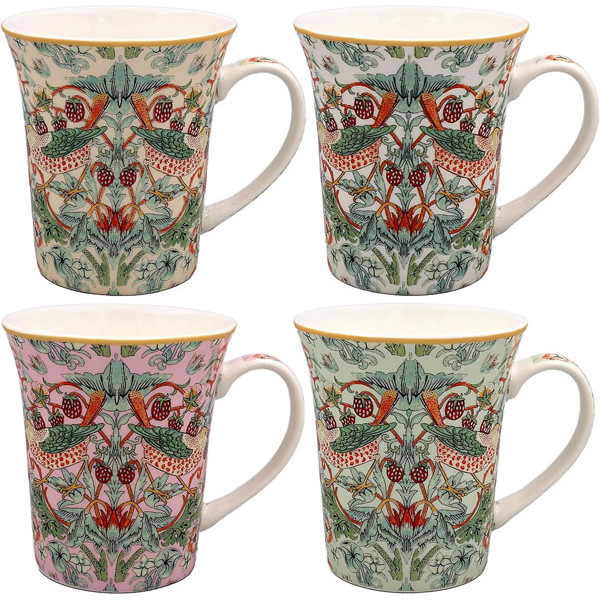 Set četiri šolje LUSTRE STRAWBERRY THIEF 