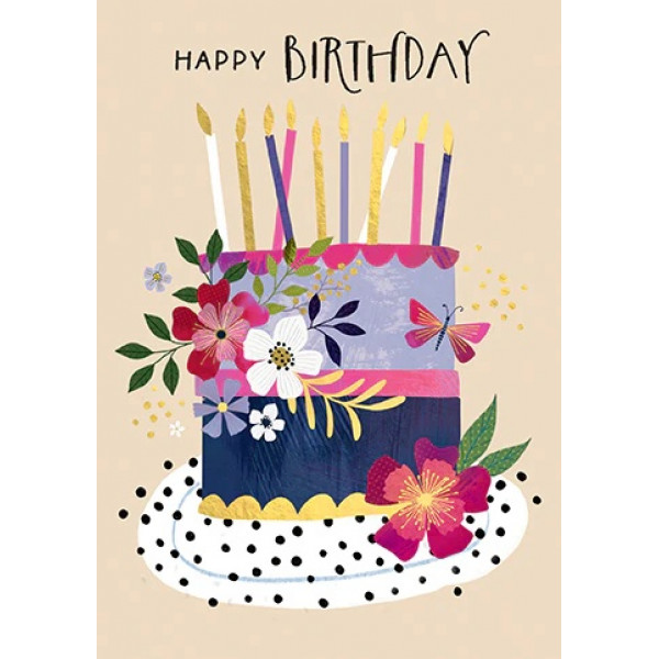 Rođendanska čestitka FLORAL BIRTHDAY CAKE 