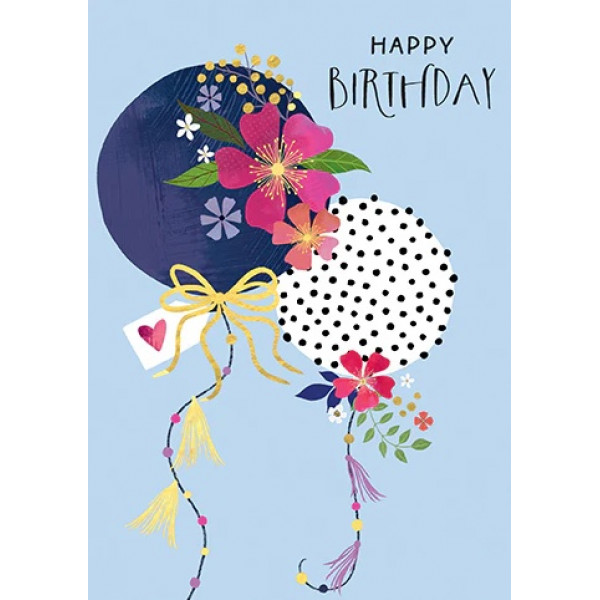 Rođendanska čestitka FLORAL BALLOONS 
