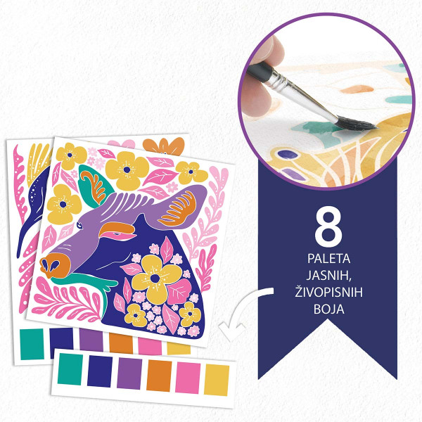 MAGIČNA AKVAREL BOJANKA: VELIČANSTVENE ŽIVOTINJE 