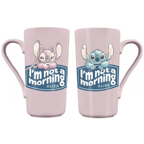 Šolja 480ml LILO & STITCH I'm not a Morning Alien 