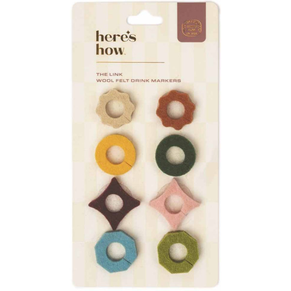 Obeleživači za piće THE LINK FELT DRINK TAGS 