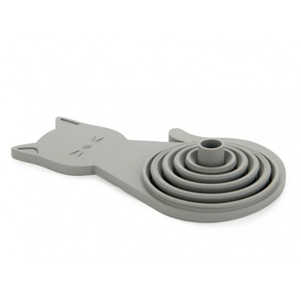 Sklopivi silikonski levak sa magnetom MEOW - GRAY 