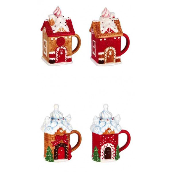 Keramička šolja sa poklopcem 400 ml 