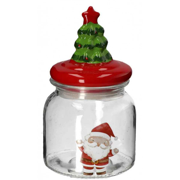 Staklena tegla NOVA GODINA 11x19cm 