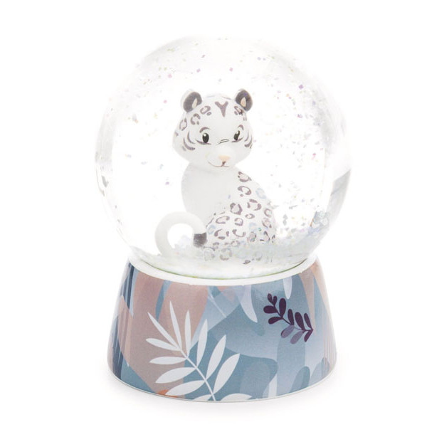 Staklena kugla SNEŽNI LEOPARD 6,5cm 