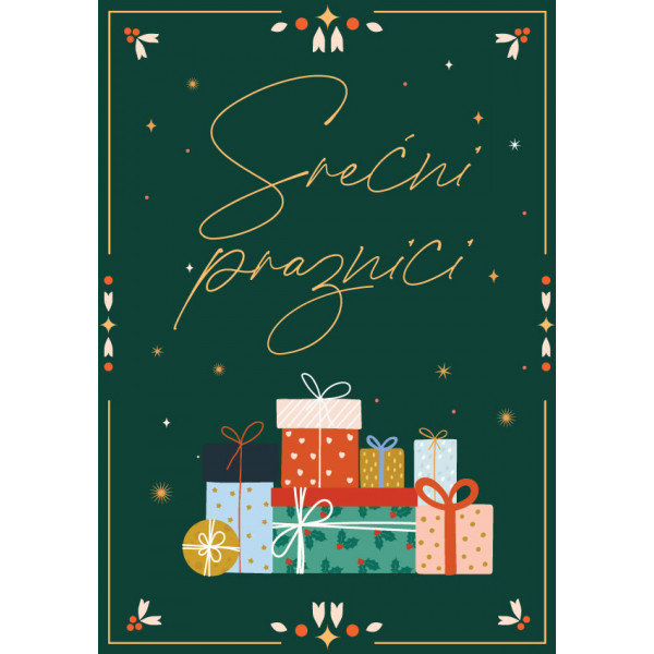 Novogodišnja čestitka SREĆNI PRAZNICI – PAKETIĆI 