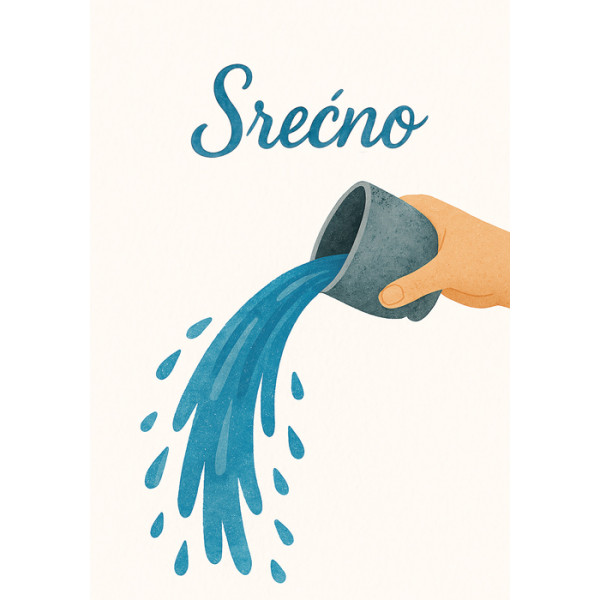 Čestitka POSUDA S VODOM 