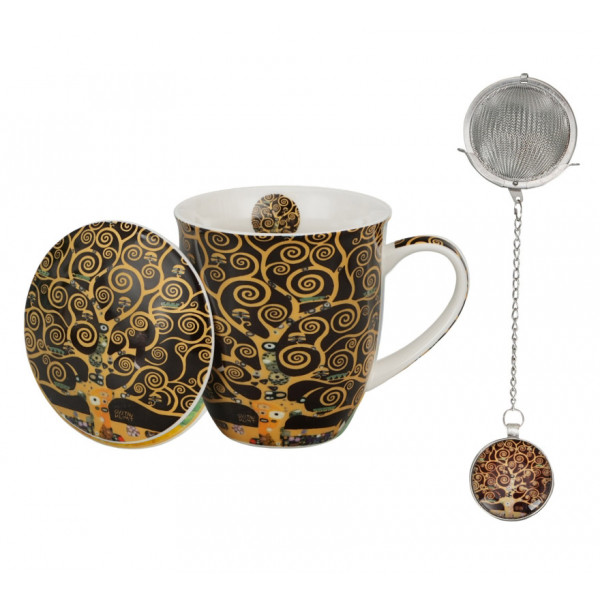 Šolja 400ml sa infuzerom KLIMT Tree of life (Brown) 