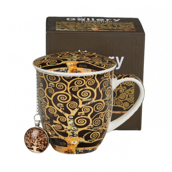 Šolja 400ml sa infuzerom KLIMT Tree of life (Brown) 