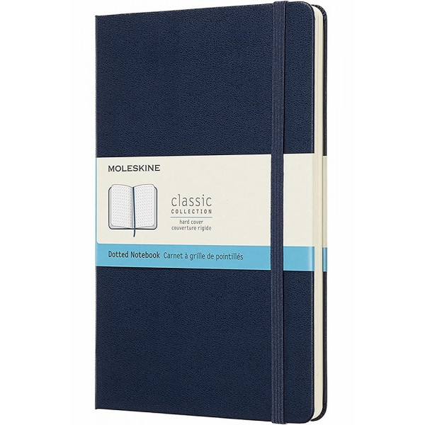 Notes 13x21cm XL MOLESKINE Sapphire blue - hard (tačkice) 
