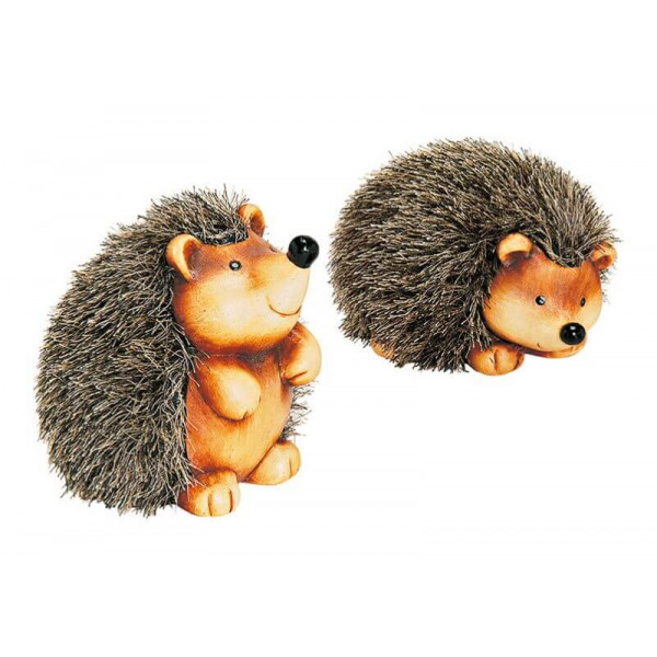 HEDGEHOG, CLAY/ART.FUR, ASS., 17 CM 