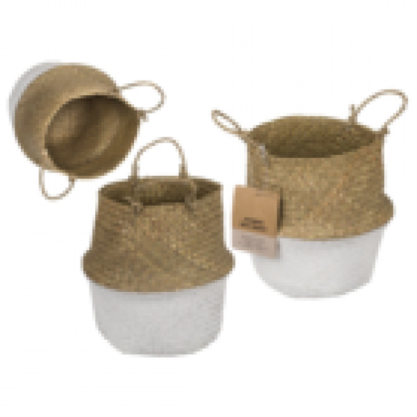 KORPA OD MORSKE TRAVE NATURAL BELA 20X17CM 