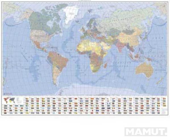 POLITIČKA KARTA SVETA ZIDNA PVC 