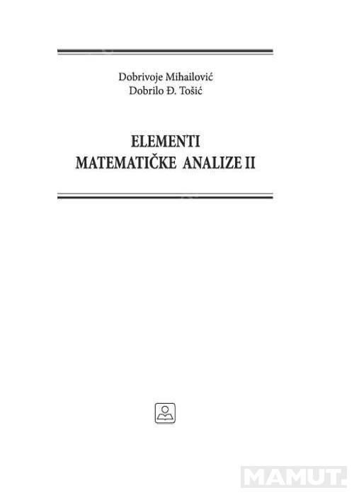 ELEMENTI MATEMATIČKE ANALIZE II 