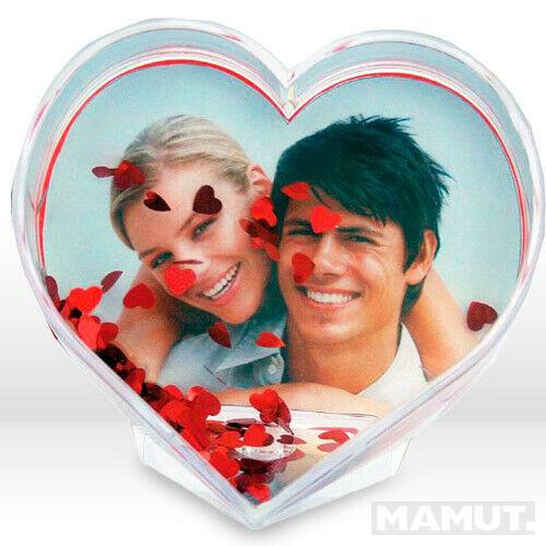 Ram za Slike GLITTER HEART WATERGLOBE 