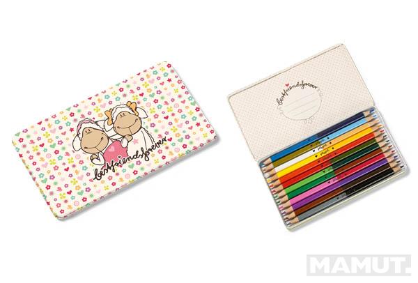 COLOURED PENCIL SET JOLLY AMY&FRANCES 12 PENCILS/24 COLOURS 